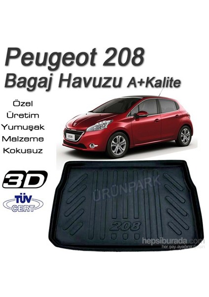 Peugeot 208 Bagaj Havuzu 208 Bagaj Paspası