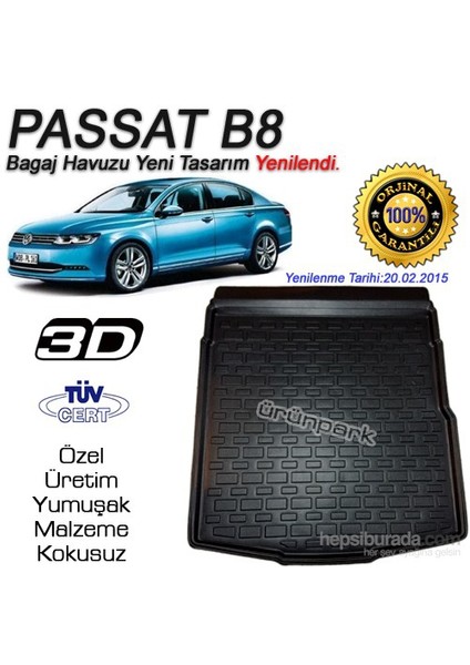 Yeni Passat B8 Bagaj Havuzu Passat Bagaj Paspası