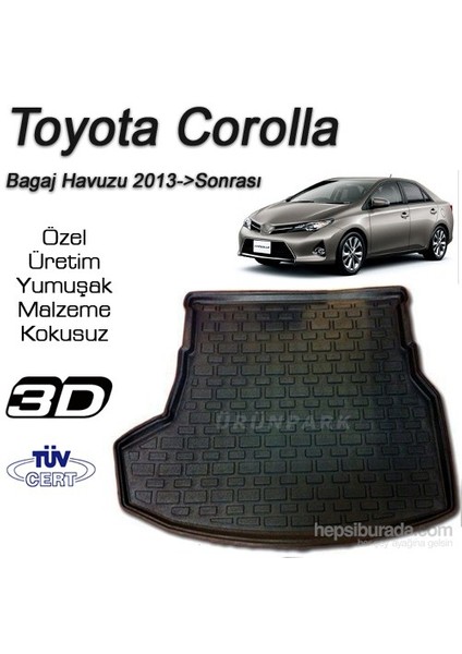 Toyota Corolla Bagaj Havuzu Sedan 2013 Sonrası