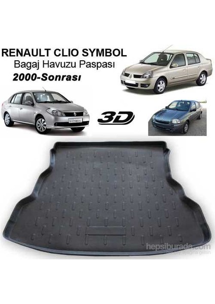 Renault Clio Symbol Bagaj Havuzu Paspası 2008 Sonrası