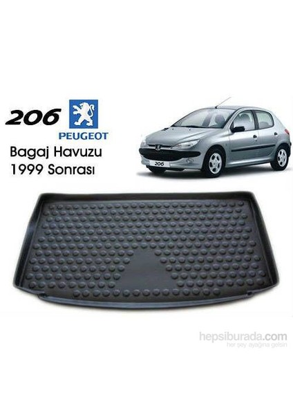 Peugeot 206 Hb Bagaj Havuzu Paspası 1999 Sonrası