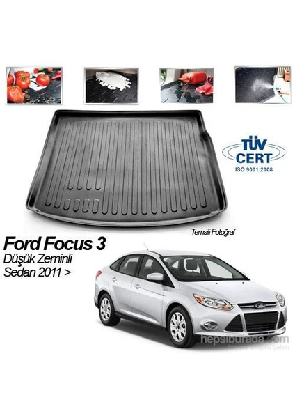 Ford Focus  3 Sedan Bagaj Havuzu Düşük Zeminli 2011 Sonrası