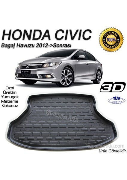 Yeni Honda Civic Sedan Bagaj Havuzu 2012 Sonrası