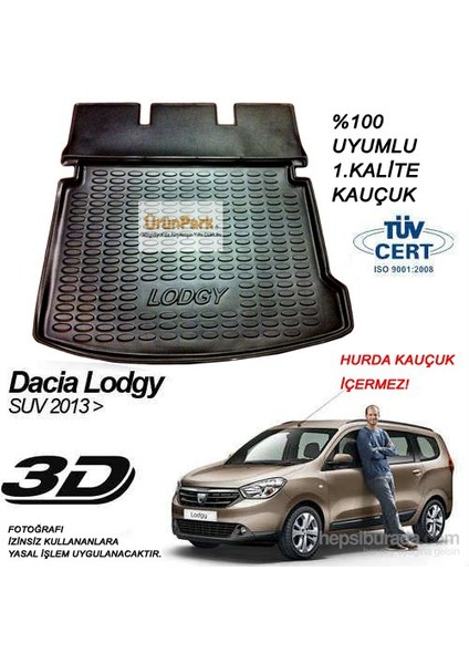 Dacia Lodgy Bagaj Havuzu  Suv 2013 Sonrası