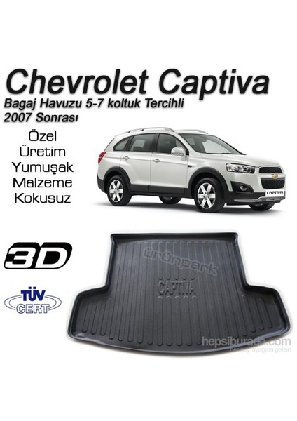 Chevrolet Captiva Bagaj Havuzu Paspası 2007 Sonrası