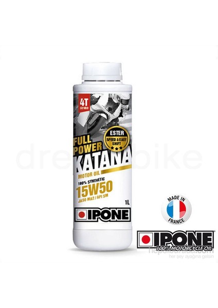 Full Power Katana 15W50 4T 1 Litre Motor Yağı ( Üretim Yılı: 2021 )