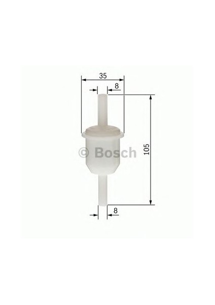 0450904058 Şeffaf Benzin Ara Filtre (Küçük Tip) Üniversal