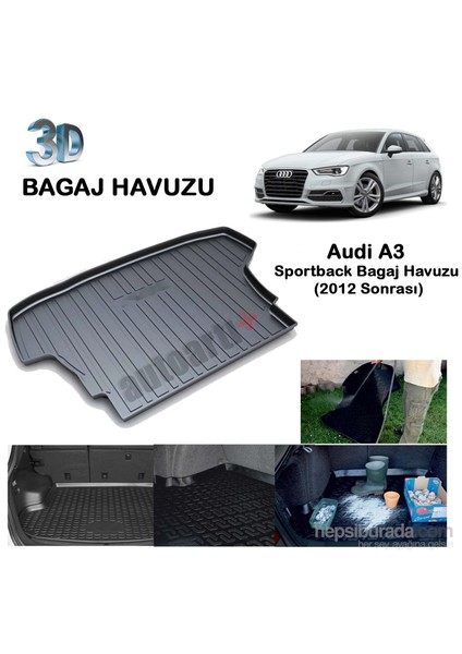 Audi A3 Sportback Bagaj Havuzu 2013/Üzeri-9007511