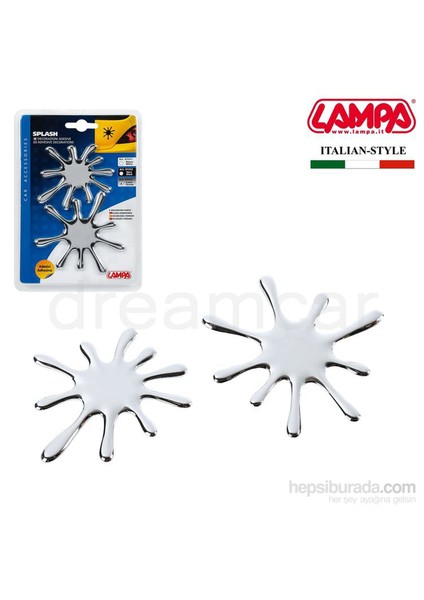 Splash Krom 3D Dekoratif Çıkartma 07253