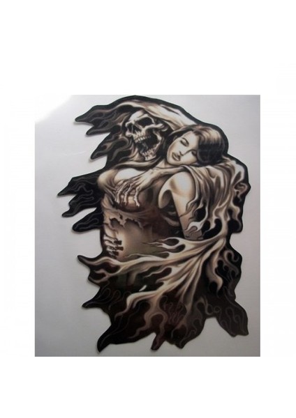 Sticker Master Skull & Women Sticker Oto Motor Pc Etiket