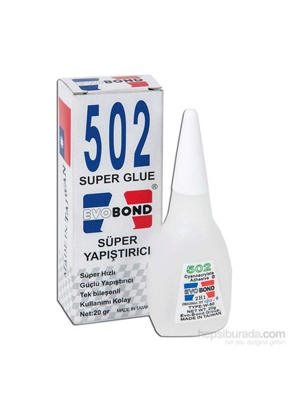 Evo Bond 502 Super Glue Süper Yapıştırıcı (Orjinal) 3426a