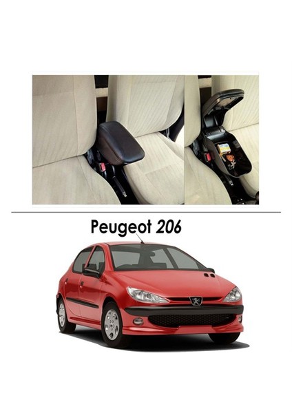 Bylizard Peugeot 206 Plus Kol Dayama Kolçak Siyah - Araca Özel