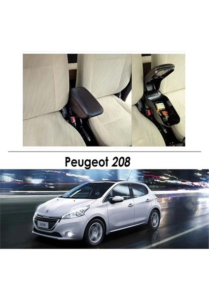 Bylizard Peugeot 208 Kol Dayama Kolçak Siyah - Araca Özel