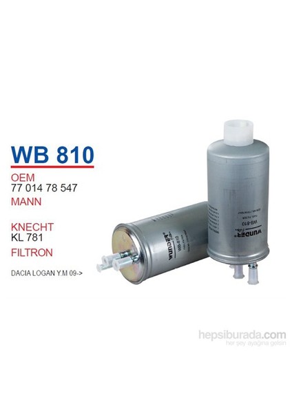 DACIA LOGAN Y.M 09-> Mazot Filtresi OEM NO: 7701478547