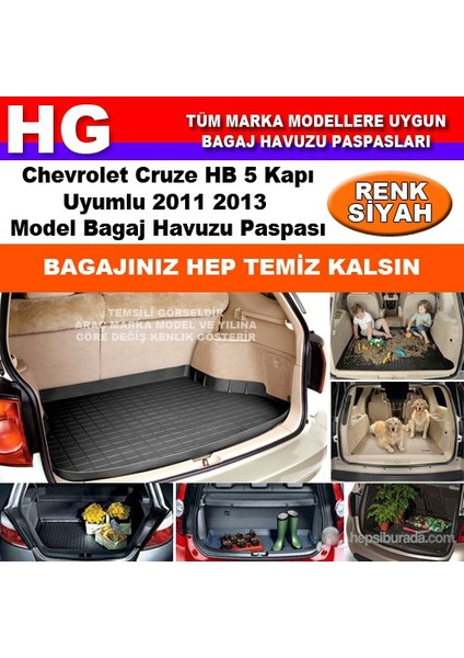 Chevrolet Cruze Hb 2011 2013 Siyah Bagaj Havuzu Paspası 38672