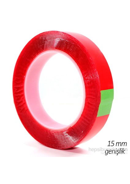 Çift Taraflı Silikon Montaj Bant 15 Mm X 5 Mt