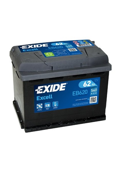 12V 62Ah 540Cca Excell (60Ah Kutu)-Exide