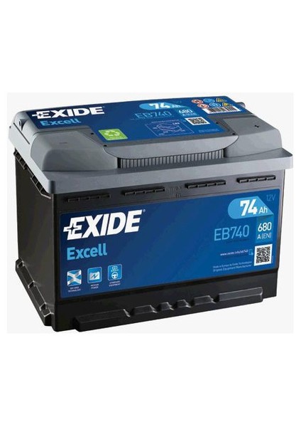 12V 74Ah 680Cca Excell (72Ah Kutu)-Exide