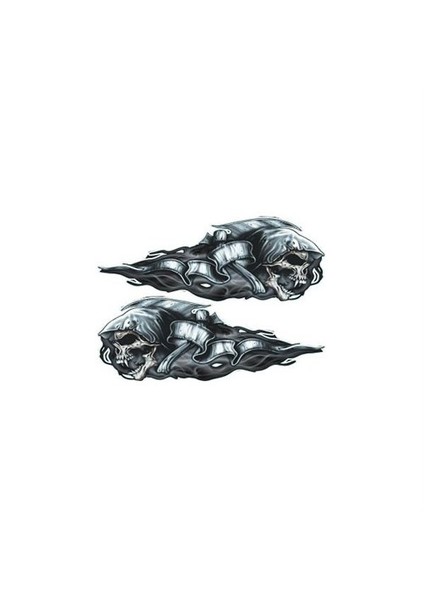 Sticker Master Kurukafa Sağ Sol Sticker Oto Motor Pc Etiket