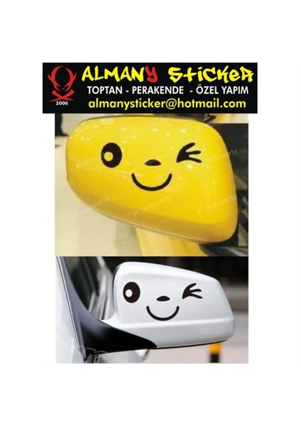 Sticker Master Ayna Gülücük Sticker Oto Motor Pc Etiket