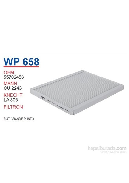 FIAT GRANDE PUNTO Polen Filtresi OEM NO: 55702456