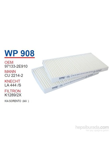 KIA SORENTO - (İKİLİ) Polen Filtresi OEM NO:97133-2E910