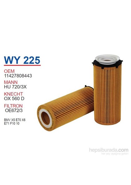 BMV X5 E70 X6 E71 F10 10 Yağ Filtresi OEM NO:11427808443