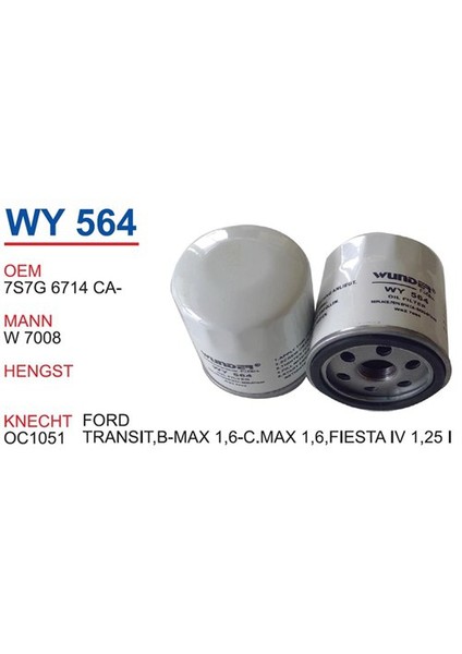 Ford Transit Yağ Filtresi Oem No:7S7g6714ca-