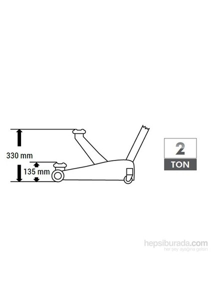 Profesyonel 2 Ton Arabalı Kriko 103650