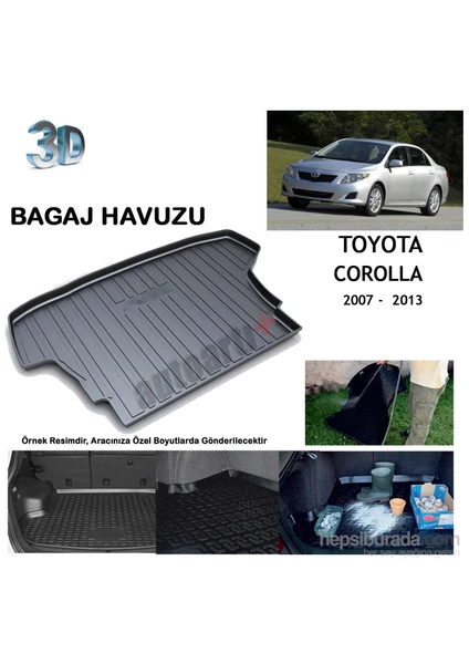 Toyota Corolla Sedan Bagaj Havuzu 2007/2012-9007723