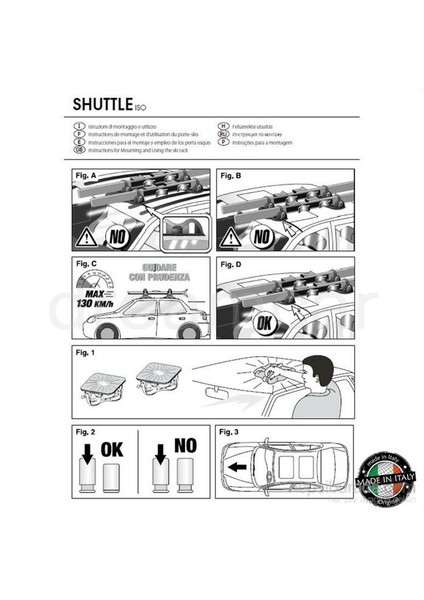 Shuttle Mıknatıslı Kayak Bagajı Made in Italy