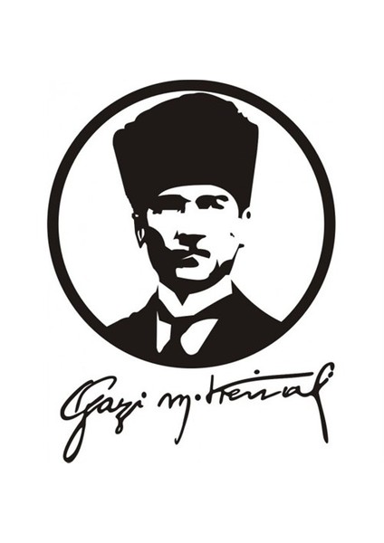 Sticker Master Mustafa Kemal Atatürk Sticker Oto Motor Pc Etiket