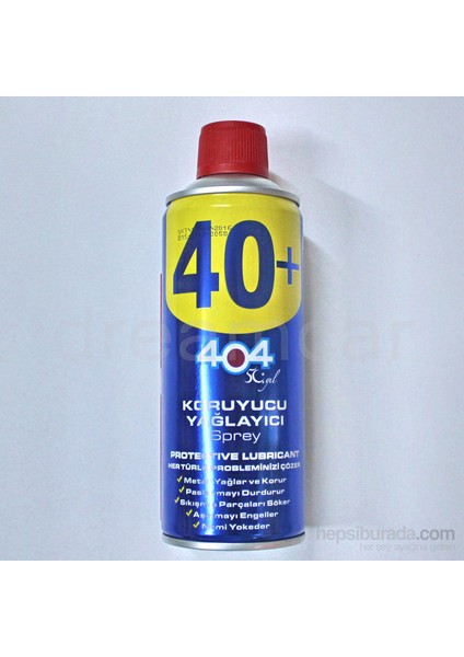 40+ Koruyucu Yağlayıcı Sprey 400 Ml.