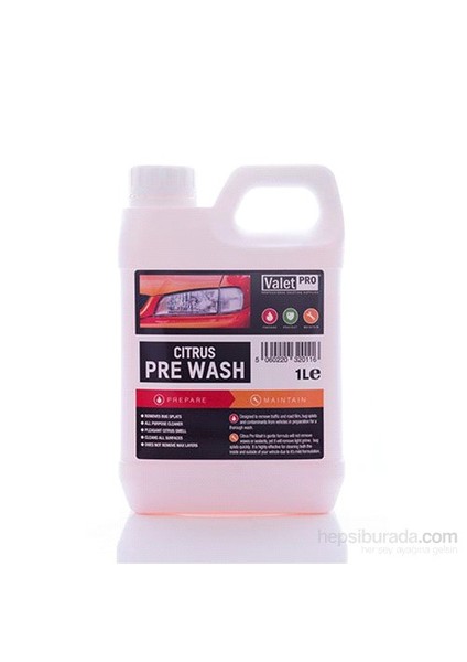 Valet Pro Citrus PRE Wash - Konsantre Güvenli Ön Yıkama Şampuanı 1 L