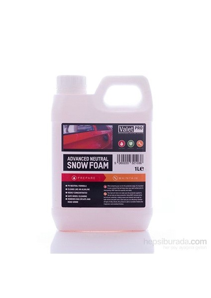 Valet Pro Advanced Neutral Snow Foam - Konsantre Ph Nötr Yoğun Yıkama Köpüğü 1 L