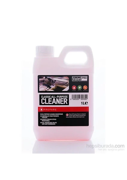 Valet Pro Classic All Purpose Cleaner - Konsantre İç ve Dış Genel Temizleyici 1 L