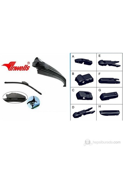 8 Aparatlı Her Araca 50 Cm Muz Silecek