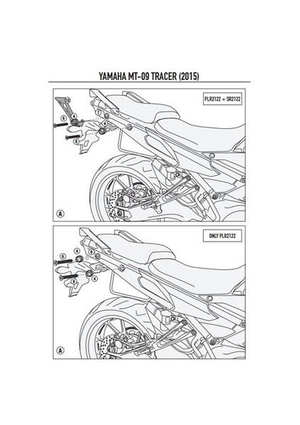 Klr2122 Yamaha Mt-09 Tracer (15-16) Yan Çanta Tasıyıcı