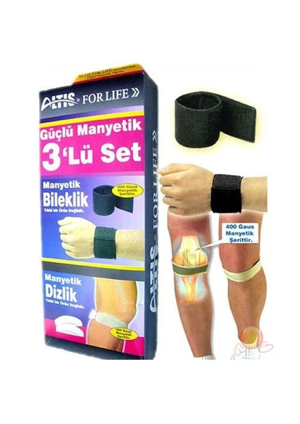 Forlife Güçlü Manyetik Dizlik 3'lü Set