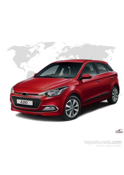 S-Dizayn Hyundai i20 Krom Cam Çıtası 4 Prç. 2014 ve Üzeri