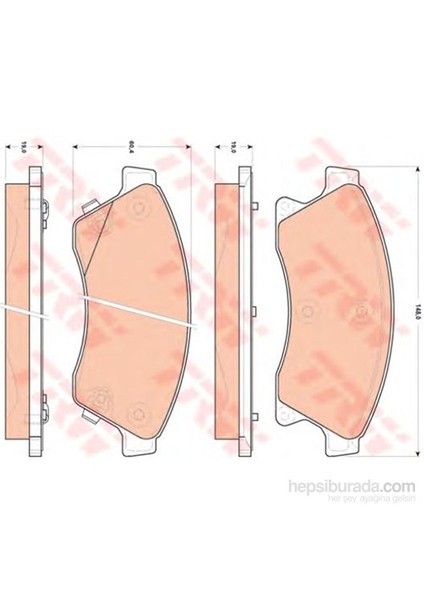- Fren Balatası Ön Astra J 1.3 Cdtı,1.4,1.4 Turbo,1.6 (12/2009-) - Trw Gdb1843