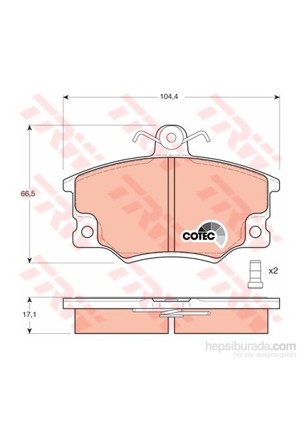 - Fren Balatası Ön Tempra/Tipo Ym - Trw Gdb458