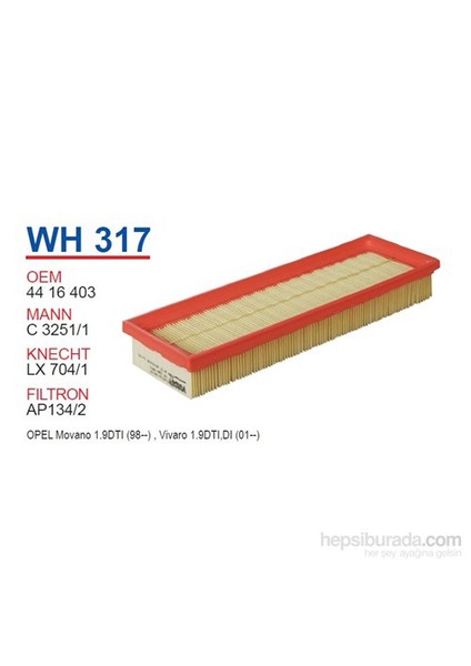 OPEL ViVARO Hava Filtresi OEM NO: 4416403
