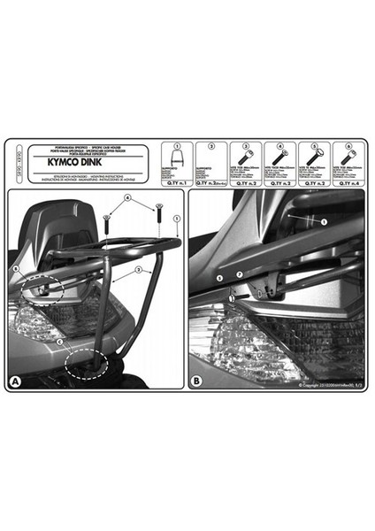 Kr90 Kymco Dınk 125-200I (06-15) Arka Çanta Tasıyıcı indirimleri