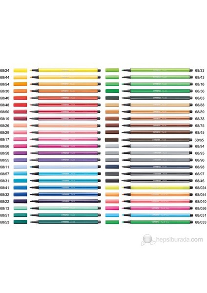 Pen 68 Florasan Renk Keçeli Kalem (68/24) Limon Sarısı