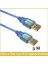 Usb 2.0 Am / Am Round,Gold Açık Mavi - 3M 1