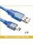 Usb 2.0 Am / Mini (B) 5Pin Round,Gold Açık Mavi - 5M 1