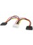 P102 4Pin Molex - 2x15Pin SATA Dönüştürücü Kablo (DK-CB-P102) 4