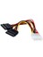 P102 4Pin Molex - 2x15Pin SATA Dönüştürücü Kablo (DK-CB-P102) 1