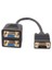 2 X Vga F - Vga M Çoklayıcı Kablo - 25 Cm - Siyah 1